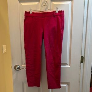 Women's Pinkish Red and Black Pants JCrew